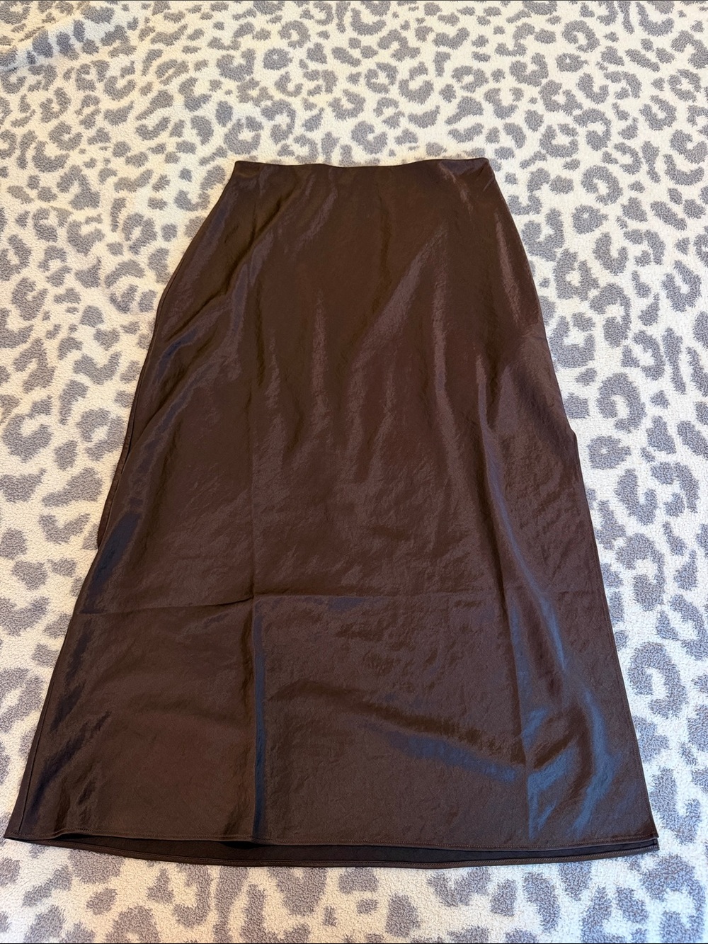 Madewell Chocolate Brown Maxi Satin Skirt